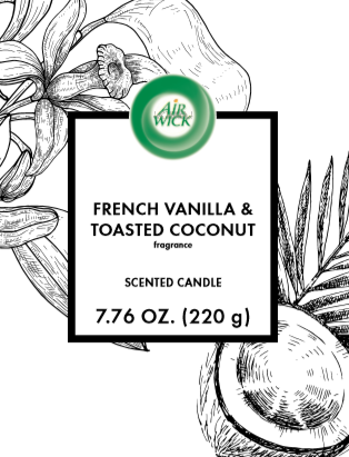 AIR WICK® Candle - French Vanilla & Toasted Coconut 
